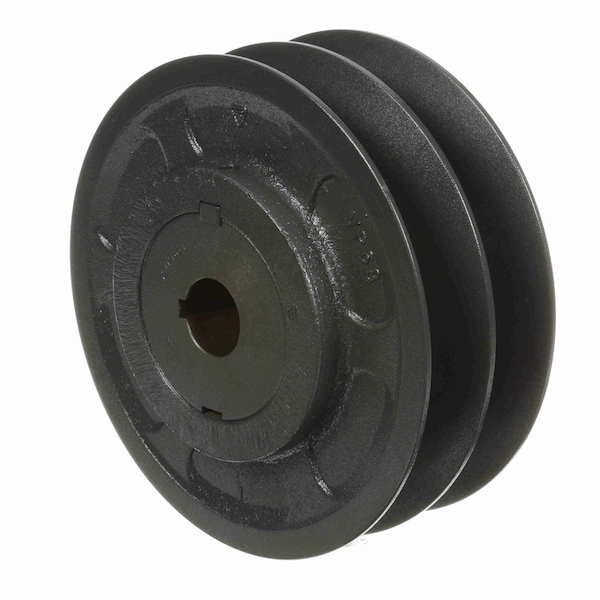 2 Groove Cast Iron Finish Bore Fhp Variable Pitch Sheave, 2VP68X1